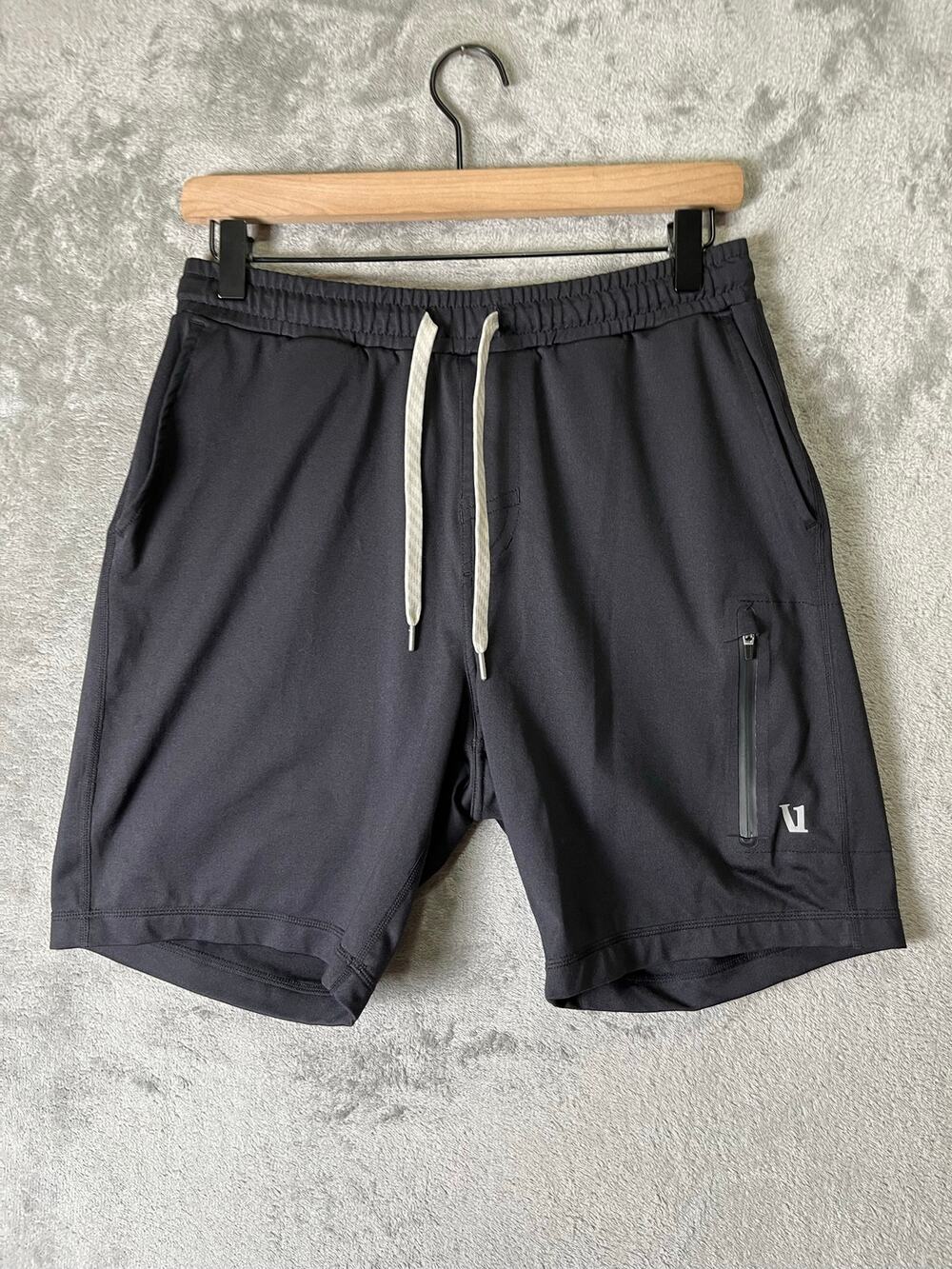 Vuori Sunday Performance Shorts Black Drawstring Athletic Gym Running Men Small